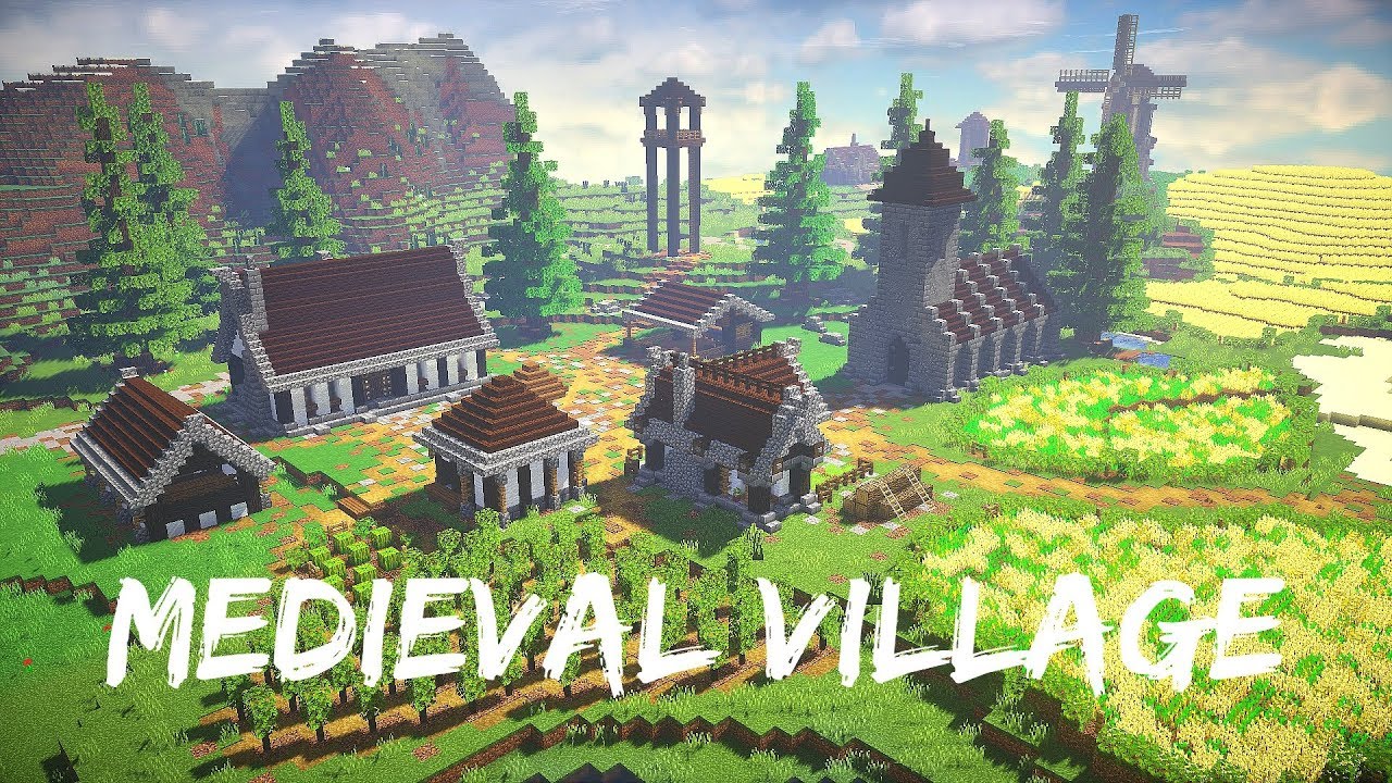 minecraft medieval town