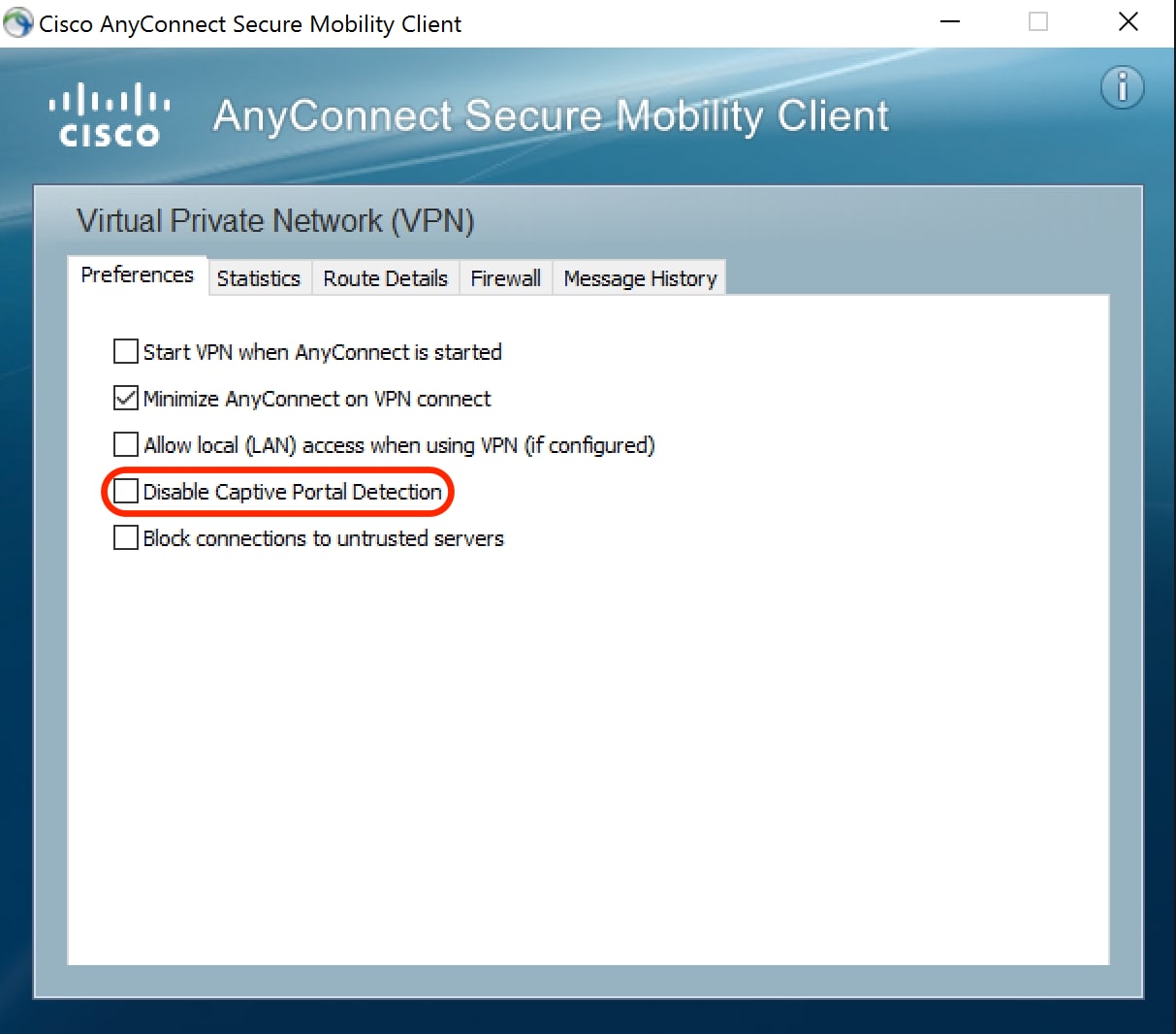 cisco anyconnect secure mobility client windows 10